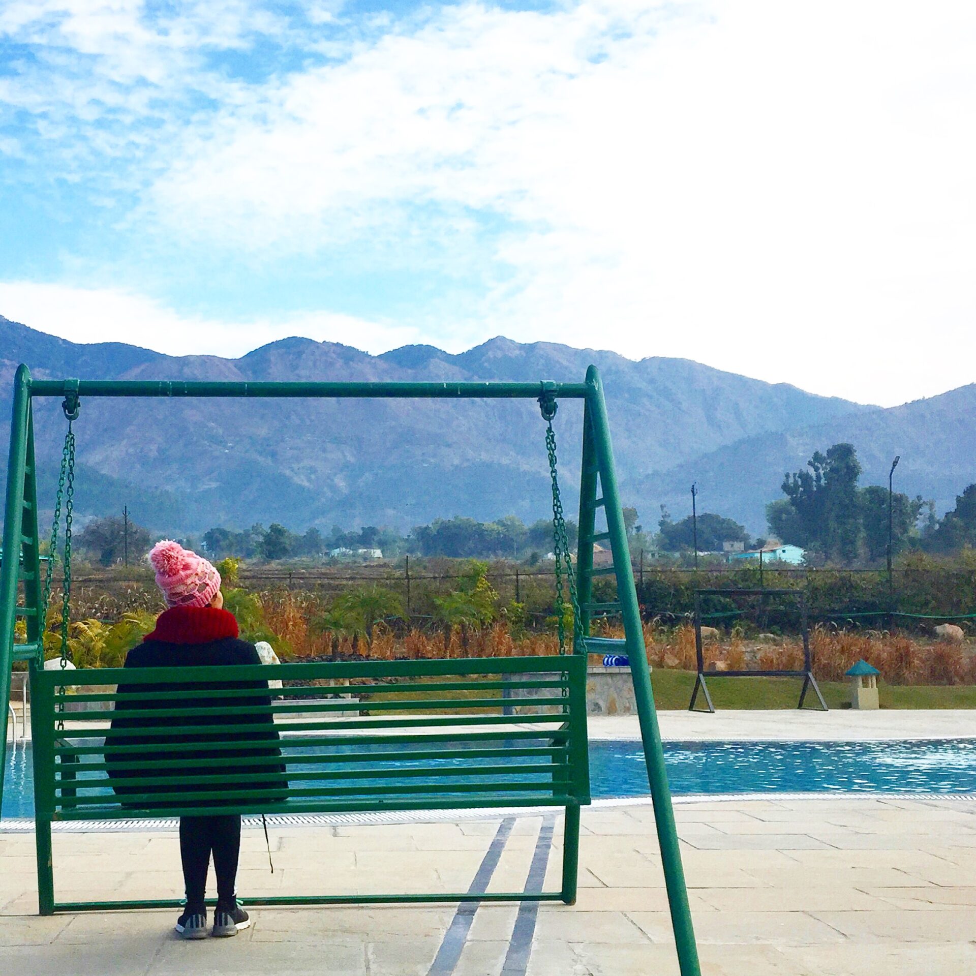 View from Corbett The Baagh Resort by the poolside