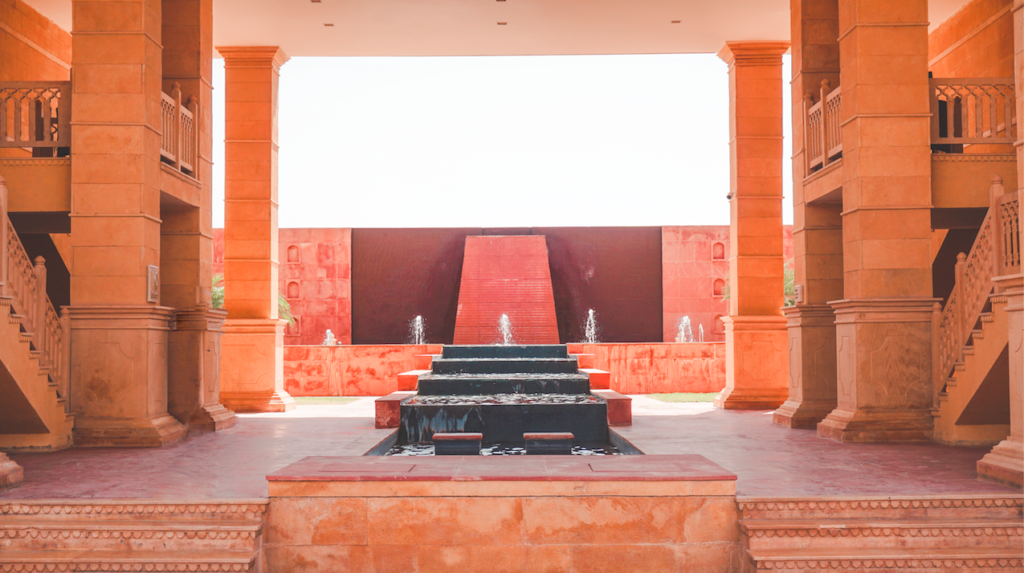Marriott Jaisalmer Water Fountain Courtyard area