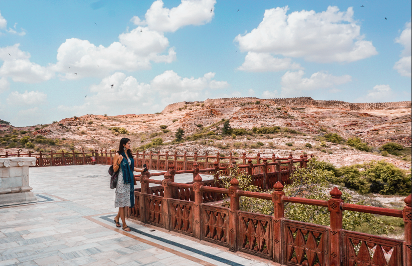 Jodhpur's Jaswant Thada and the view behind the memorial