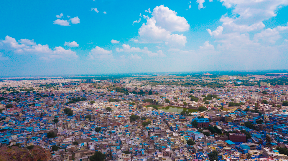 Blue city or the old city of Jodhpur 